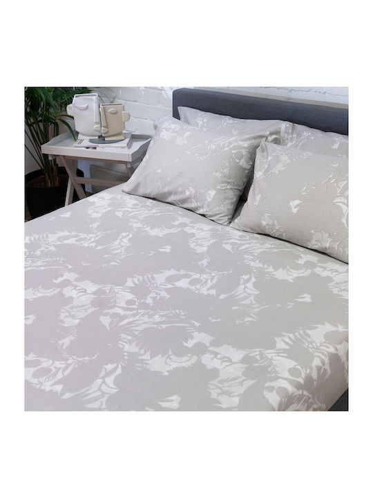 Naf Naf Diamond Σετ Σεντόνια Υπέρδιπλα με Λάστιχο 160x200+35εκ. Amethyst Beige (4τμχ)