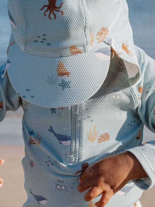 Little Dutch Kids Swimwear Rashguard With Long Sleeve Light Blue