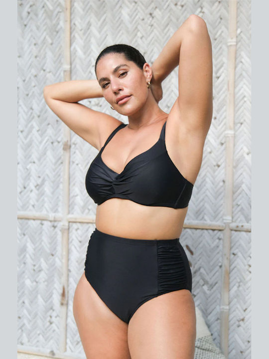 Bikini Slip Ψηλόμεσο Μαύρο
