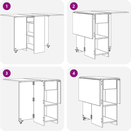 Masa De Dining Din Lemn Alb 115x70x75 cm