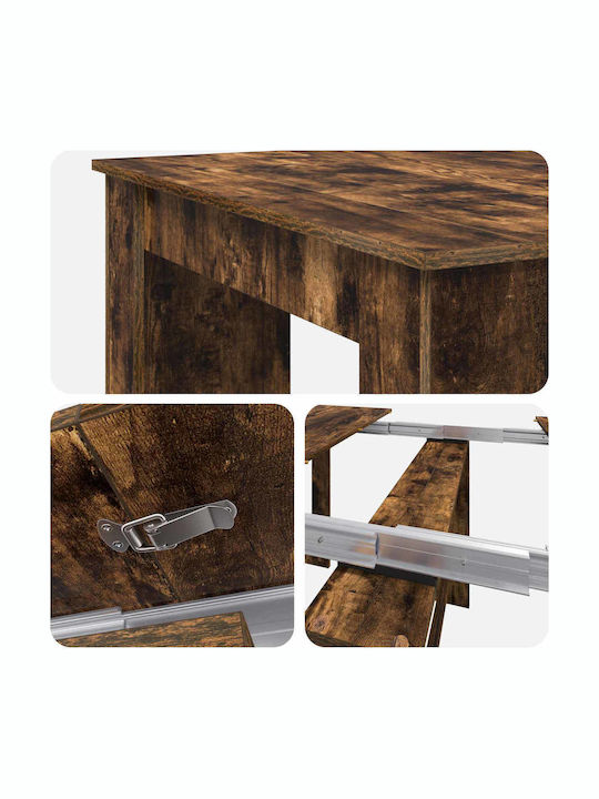 Extendable Dining Table Wooden Engineered Wood 240x85x75cm