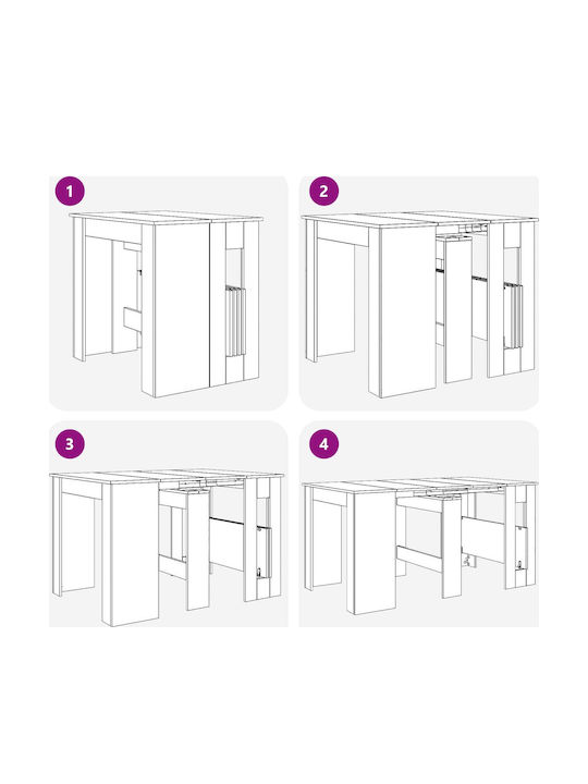 Masa Extensibilă de Dining din Lemn Prelucrat 180(+60)x85x75 cm