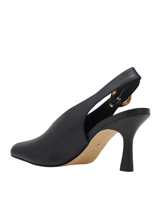 Leder Pumps Schwarze