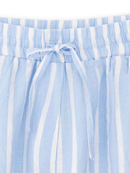 Дамски Ленен Шорт Light Blue