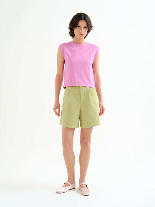 Women's High Waist Shorts Green