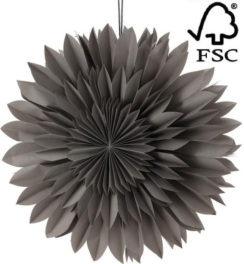Decorative Hanging Paper Star 3d 50cm Gray Gray Silver