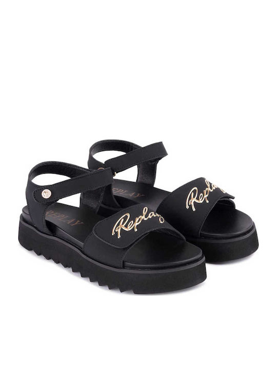 Kids' Anatomic Black Sandals
