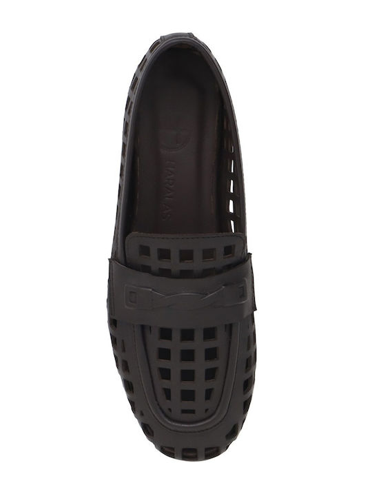 Leather Women's Loafers in Brown Colour