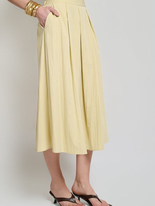 Set With High Waist Midi Skirt Yellow