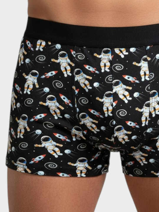 Herren Boxershorts Schwarz mit Mustern