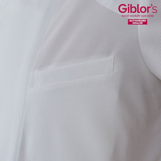 Giblor's Σακάκι Σεφ Λευκό με Κοντό Μανίκι