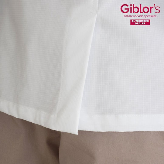 Giblor's Σακάκι Σεφ Λευκό με Κοντό Μανίκι