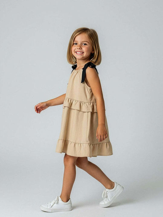 Kinderkleid Ärmellos Beiges