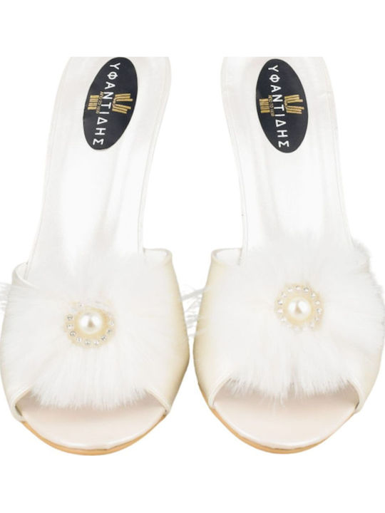 Bridal Women's White Slippers