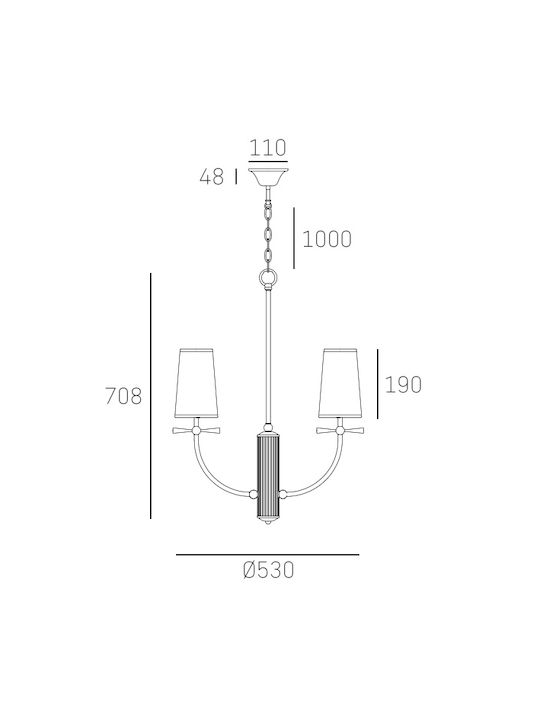 COSMOLight Candelabru cu Pălării Bronz P04190BR
