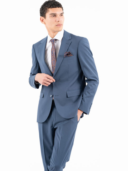 Men's Groom's Suit with Slim Fit Navy Blue