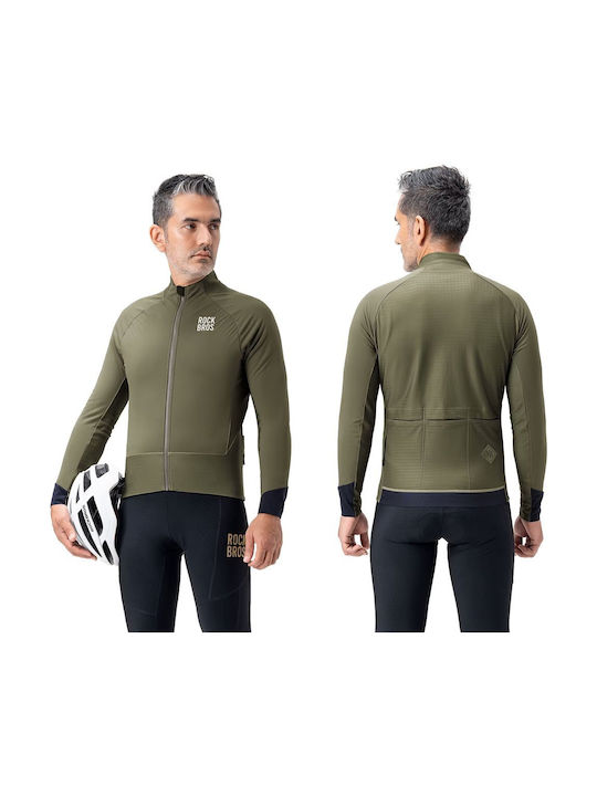 Rockbros Rockbros Jachetă Cortavânt Pentru Ciclism Pentru Bărbați Mânecă Lungă Verde