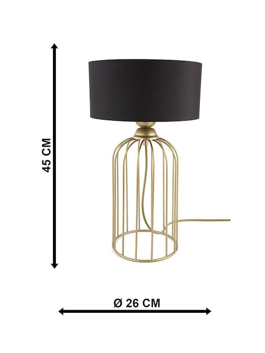 Stewehome Table Lamp Patinated Black Shade 45x26 Cm