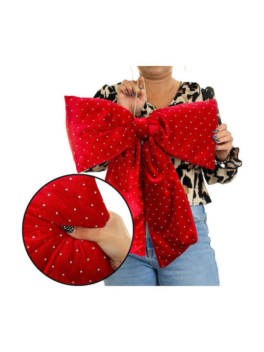 Red Decorative Bow 39x50cm Mica Red