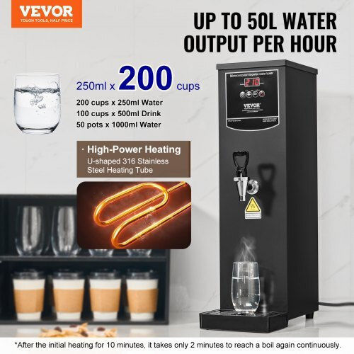 Vevor Professioneller Buffet Wasserkocher mit Gewicht 50lt 1.5kW