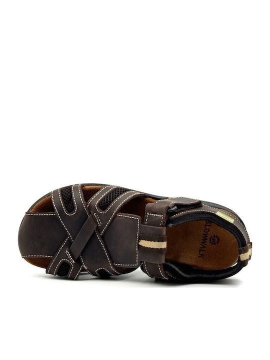 Kali 715 Sprinter Leather Men's Sandals In Brown Colour