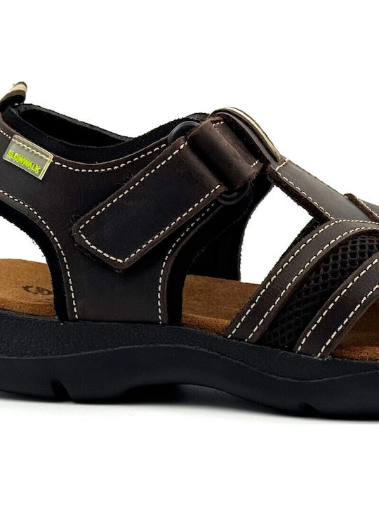Kali 715 Sprinter Leather Men's Sandals In Brown Colour