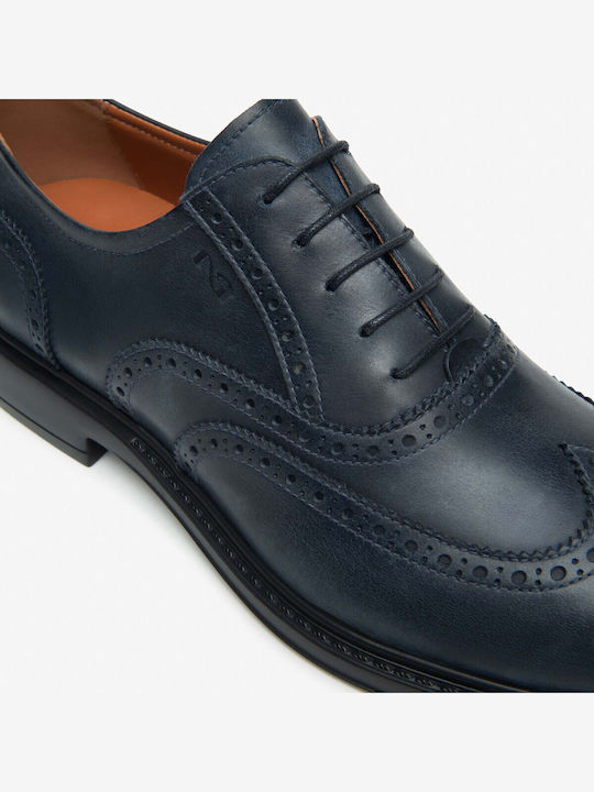 Δερμάτινα Ανδρικά Oxfords Μπλε
