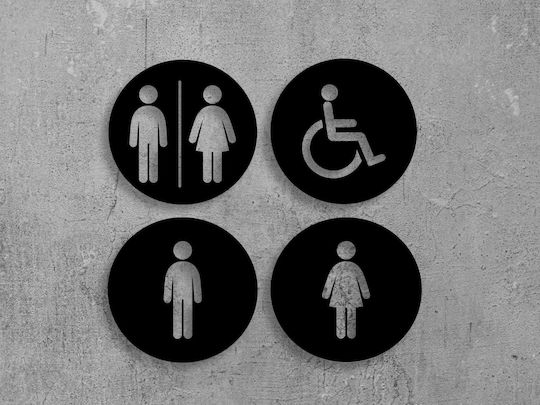 Στρογγυλές Πινακίδες Wc Classic