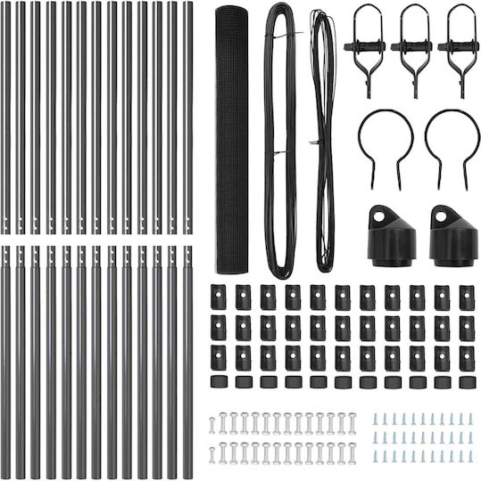 vidaXL Plasă de Sârmă Set Gri 1x25m
