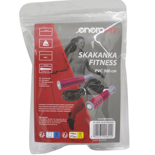 Fitness Skipping Rope Pvc 300cm Pink Enero Fit Pink