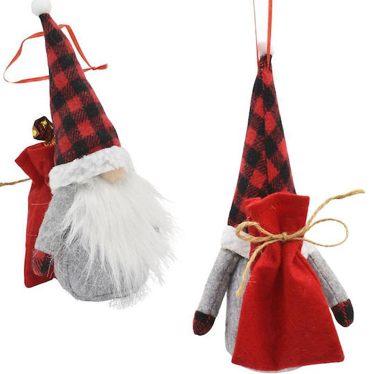Decorative Black Plastic Christmas Santa 20x14x10cm