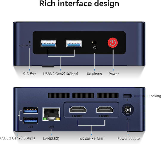 Beelink S12 Mini PC (N-Series N95/12GB DDR4/512GB SSD/W11 Pro)