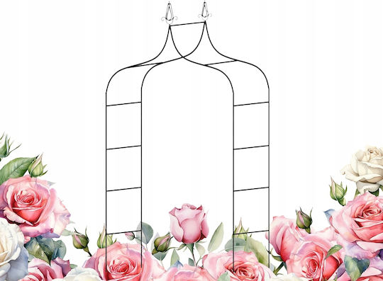 Garden Arch from Metal in Bronze Colour 135x38x245cm