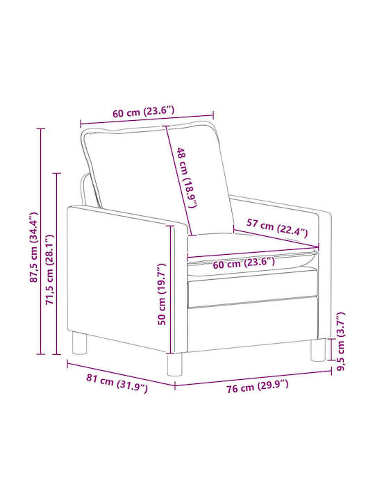 Set Mobilier Living Scaun Cu 2 Locuri și Fotoliu