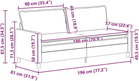vidaXL Wohnzimmermöbel-Set 3-Sitzer & 2-Sitzer