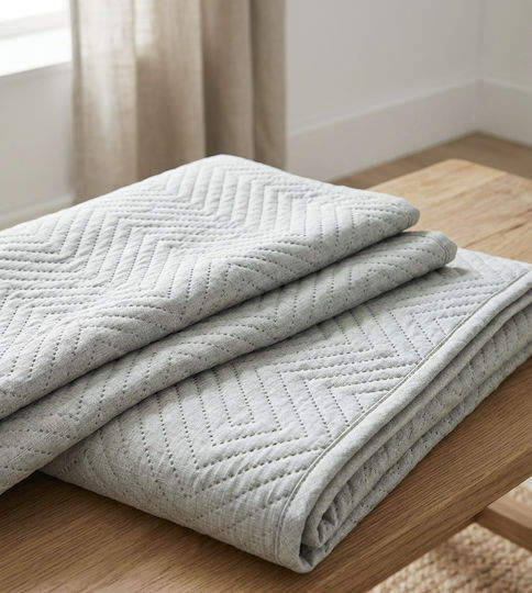 Super Double Light Blue Coverlet Set 230x250cm 3 Pieces Super Double Light Blue Coverlet Set 230x250cm 3 Pieces