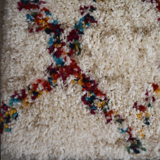 Shaggy Noelia Rug Rectangular Cream-Multi 120x150cm