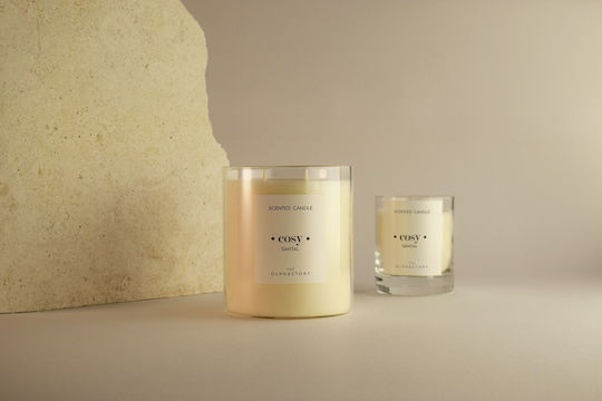 Santal Herbal Aromatic Candle With Lid 790gr Cosy Olphactory
