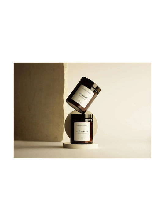 Sandelholz Schwarz Pflanzliches Aromatisches Kerze mit Deckel 135gr Eternal Olphactory
