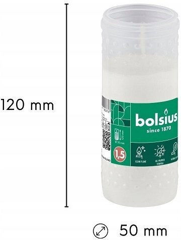 Bolsius Dekoratives Kerze im Gefäß Weiß 4 Stück