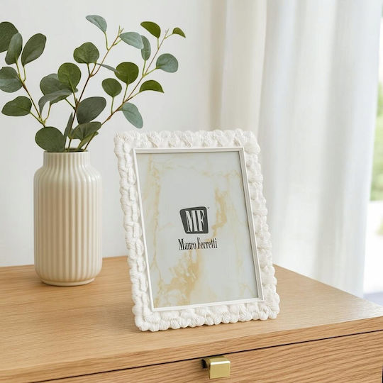 Glass Photo Frame With White Frame