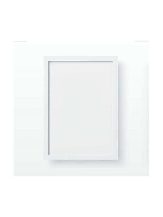 Wall-Mounted Plastic Photo Frame With White Frame