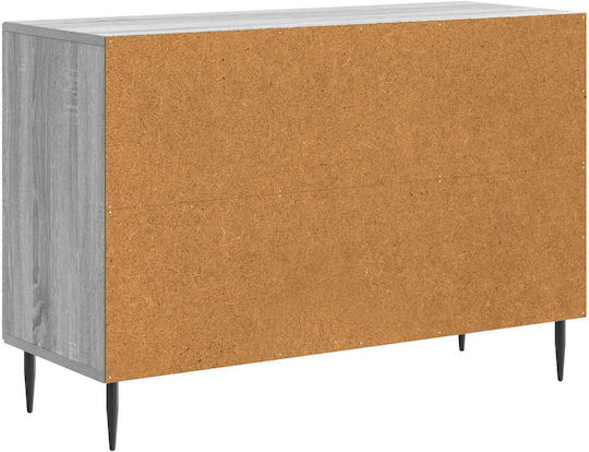 Bufet Din Lemn cu Sertare Sonoma Gri 89x34.5x60cm