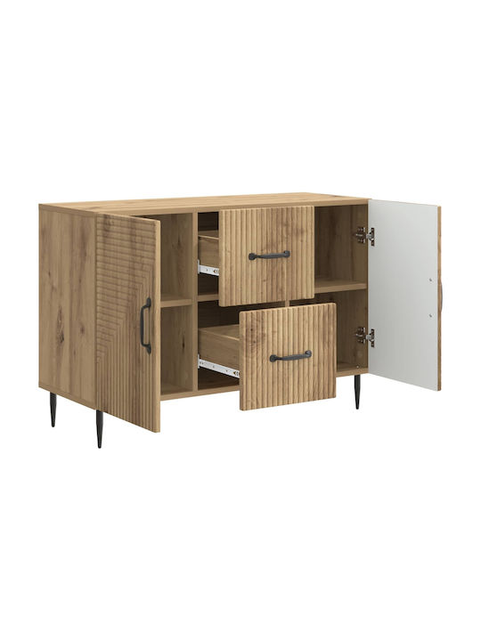 Буфет Дървен с Чекмеджета Дъб 89x34.5x60см