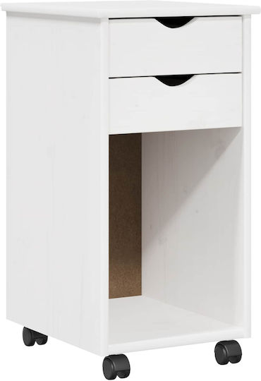 Sideboard Cabinet Wooden with Drawers White 34x39x65.5cm