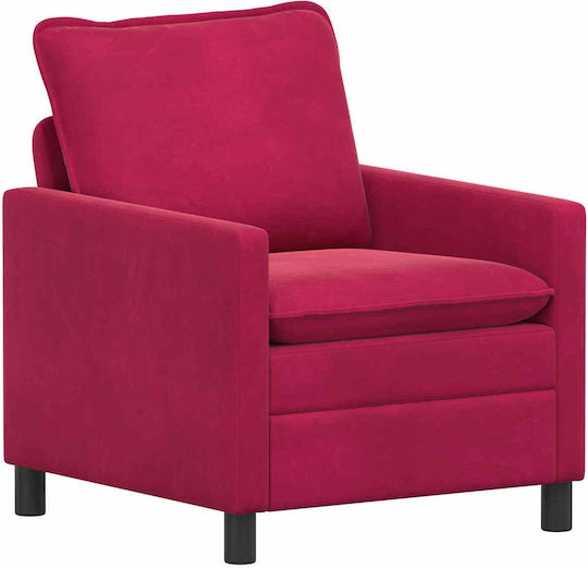 Sessel Samt Rotes 76x81x87.5cm