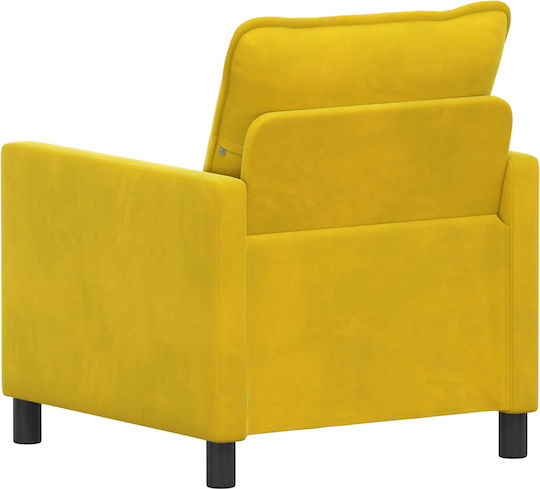 Sessel Aus Samt In Gelb 76x81x87.5cm