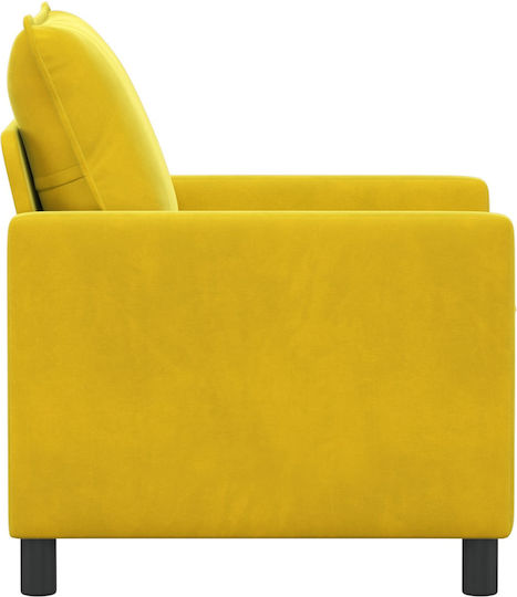 Sessel Aus Samt In Gelb 76x81x87.5cm