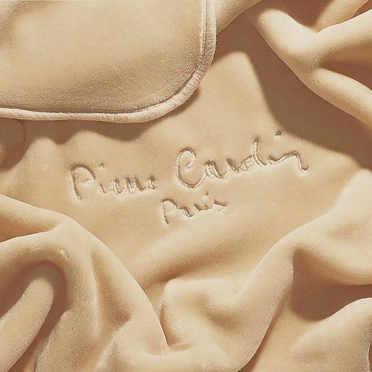 Pierre Cardin Nancy Spanish Velvet Blanket Double 240x260cm Off White