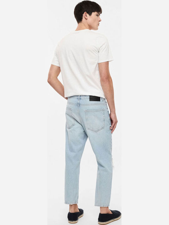 Pantalon De Blugi Cropped Albastru